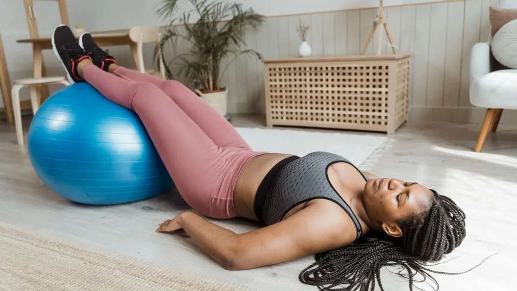 Person doing home workout exercises for weight loss